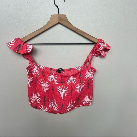 Lulus Trancoso Coral Floral Print Two-Piece Maxi Dress Size Large Tropical Pink - Picture 8 of 16